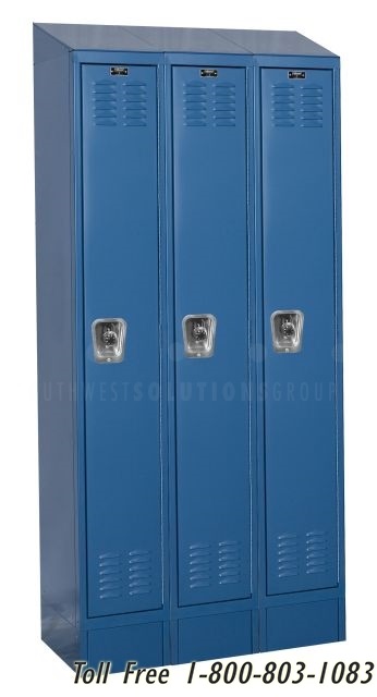 slanted metal shelf hook lockers