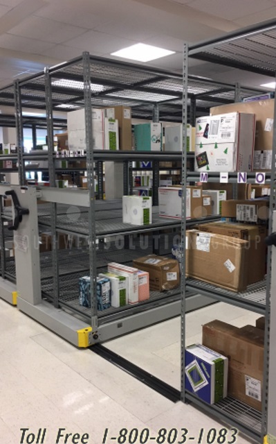 moveable campus mailroom parcel shelving