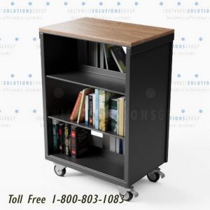 adjustable library shelf trucks