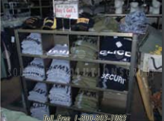 army navy merchandise display storage