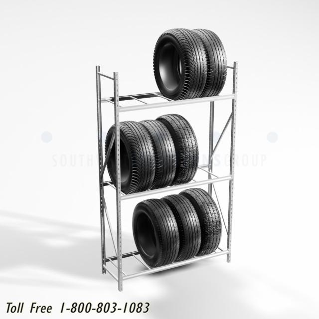 bus semi truck car dealership tire racks