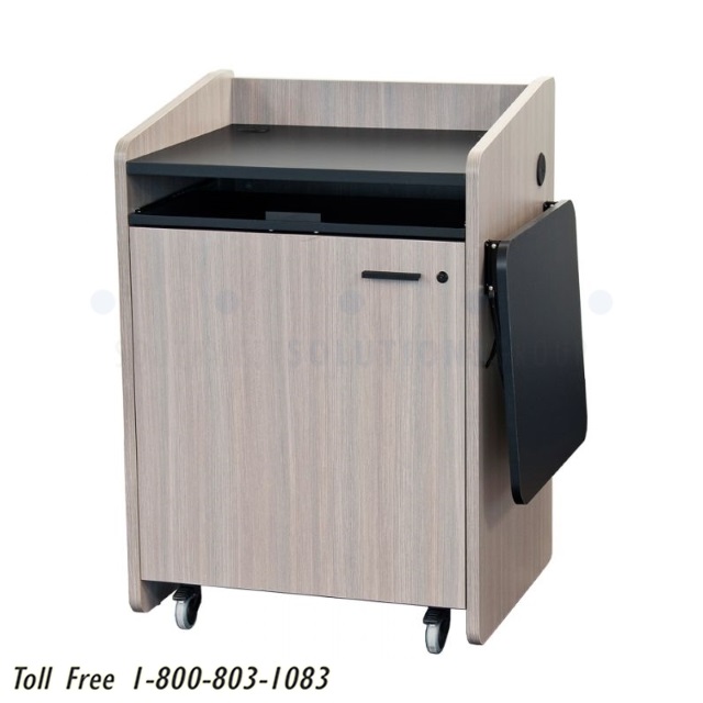 Compact Portable Speaker Podiums Adjustable Mobile Hotel Concierge