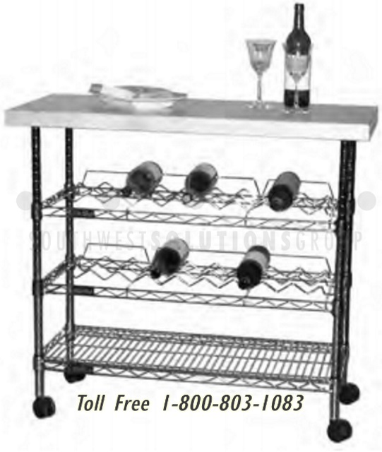 adjustable retail carts cradle wine racks