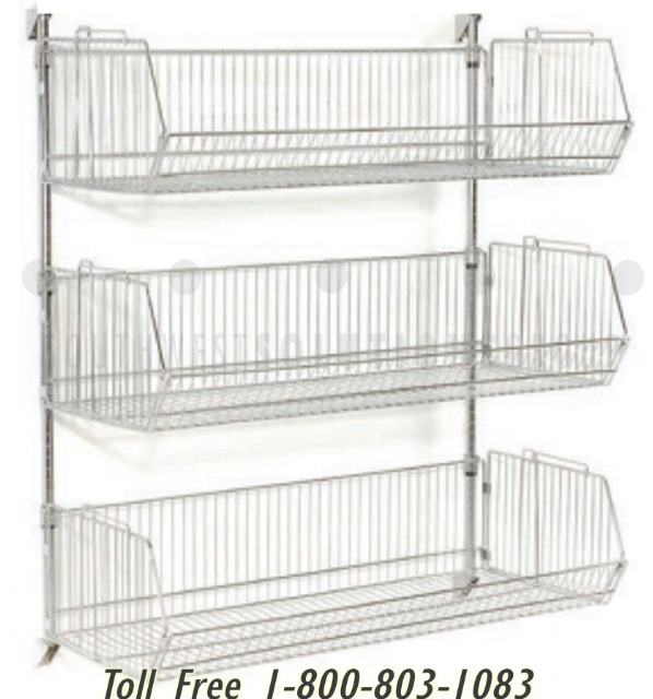 wall hung adjustable basket shelving kits