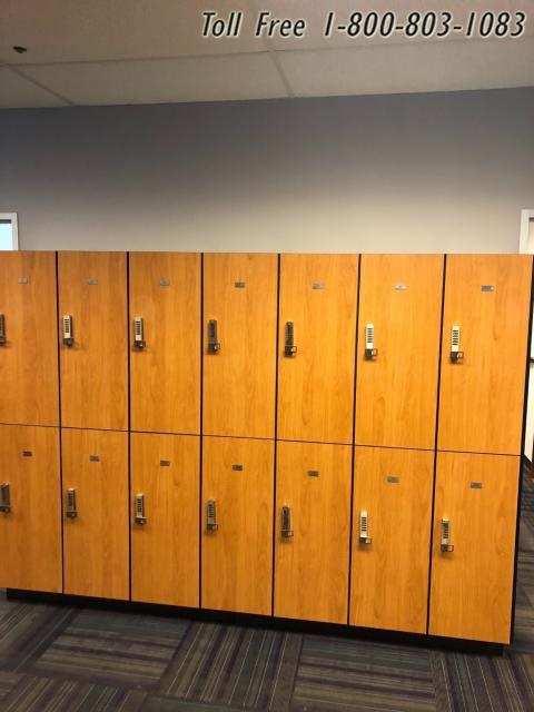 office corridor wall storage lockers