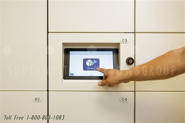 touchscreen package management lockers