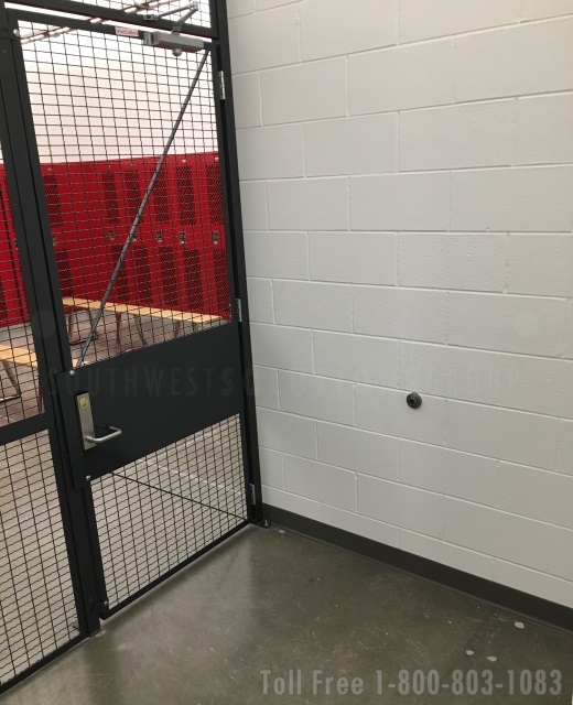 Wire Storage Partition Panel Door Cages School Athletic Changing Area