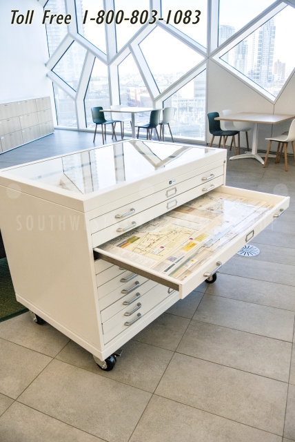 museum flat file storage cabinet