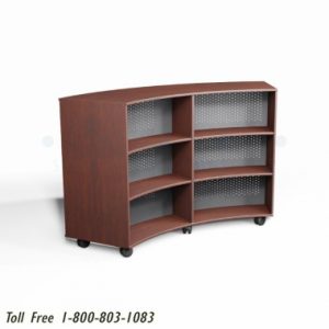 rounded mobile bookcase shelf kits