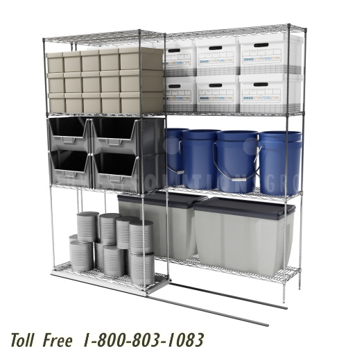 lateral wire baker rack storage