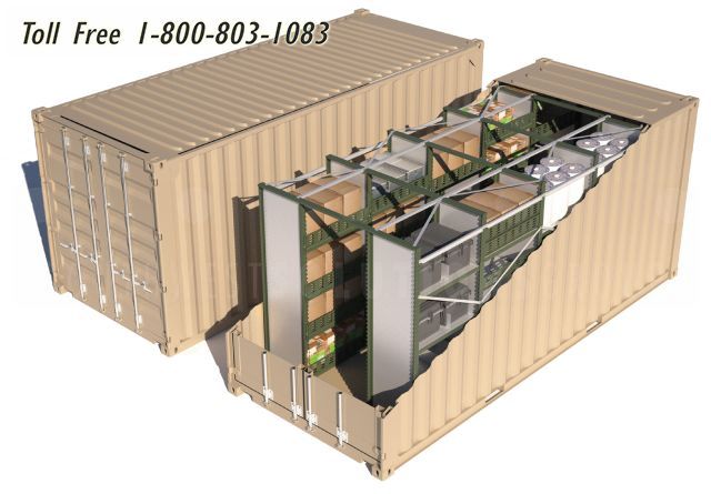 military shelving deployable ISU containers