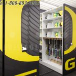 Athletic gear storage compact shelving