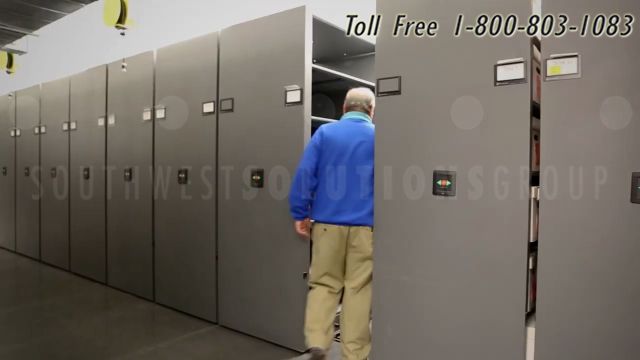 spacesaver high density storage shelving