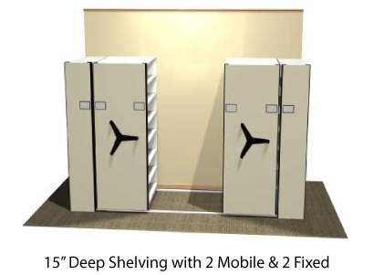 mobile legal-size letter shelving 2 units