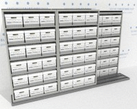 record box sliding storage shelving