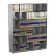 slanted shelving drawers