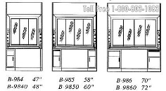 Three of the available ADA Compliant Lab Fum Hood Sizes
