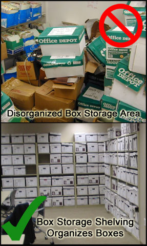 box storage shelving for record boxes Memphis Jackson Oxford Tupelo
