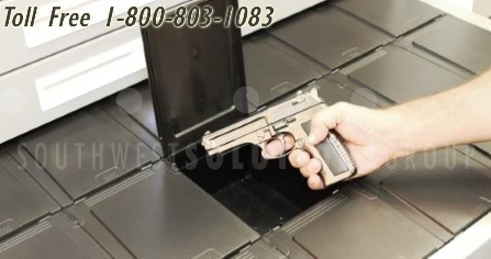 Secure gun safety tracking rfid cabinets