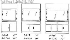 Available Variable Air Volume Lab Fume Hood Sizes