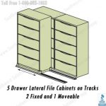2 1 lateral file cabinets putty rolling on floor track system