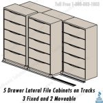 3 2 lateral file cabinets mist sliding on floor tracks