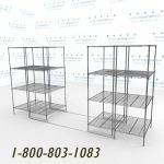 36x24s40001 wire mobile shelving rails racks roll on tracks condense storage space