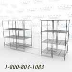 36x24s50001 wire mobile shelving rails racks roll on tracks condense storage space