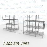36x24s60001 wire mobile shelving rails racks roll on tracks condense storage space
