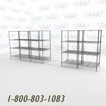 36x36s50001 wire racking rolls on tracks condense storage space mobile wire shelving on rails