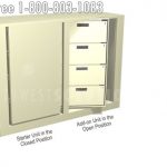 4 high starter adder units rotating storage cabinets double sided secure storage fs1l 4a 4s