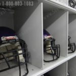 4 post helmet storage shelving athletics