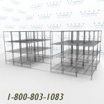 48x2448x24s60001 wire racking rolls on tracks condense storage space mobile wire shelving on rails