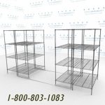 48x24s40001 wire racking rolls on tracks condense storage space mobile wire shelving on rails