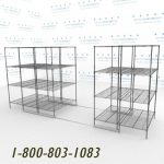 48x24s50001 wire mobile shelving rails racks roll on tracks condense storage space