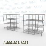 48x24s60001 wire mobile shelving rails racks roll on tracks condense storage space