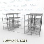 48x3036x30s40001 wire mobile shelving rails racks roll on tracks condense storage space