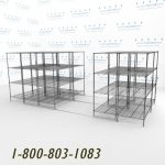 48x3036x30s50001 wire mobile shelving rails racks roll on tracks condense storage space