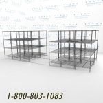 48x3036x30s60001 wire racking rolls on tracks condense storage space mobile wire shelving on rails