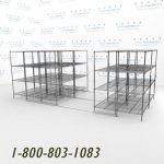 48x3048x30s50001 wire racking rolls on tracks condense storage space mobile wire shelving on rails