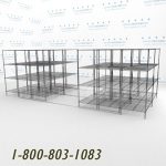 48x3048x30s60001 wire racking rolls on tracks condense storage space mobile wire shelving on rails