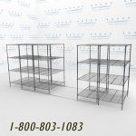 48x30s50001 wire mobile shelving rails racks roll on tracks condense storage space