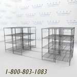 48x3636x36s40001 wire mobile shelving rails racks roll on tracks condense storage space