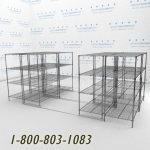 48x3648x36s40001 wire racking rolls on tracks condense storage space mobile wire shelving on rails