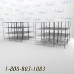 48x3648x36s60001 wire mobile shelving rails racks roll on tracks condense storage space