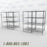 48x36s40001 wire mobile shelving rails racks roll on tracks condense storage space