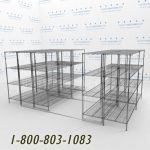 60x2448x24s50001 wire racking rolls on tracks condense storage space mobile wire shelving on rails