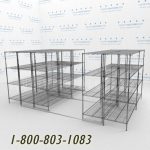 60x2448x24s50001 wire racking rolls on tracks condense storage space mobile wire shelving on rails