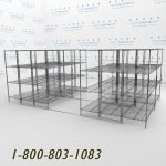 60x2448x24s60001 wire racking rolls on tracks condense storage space mobile wire shelving on rails