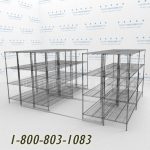 60x2460x24s50001 wire mobile shelving rails racks roll on tracks condense storage space